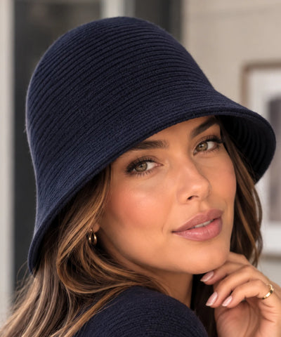 Comprar bucket chapéu tricotado lã formato sino cloche aba curta copa volumosa inverno barato e em promoção ANELLIMN