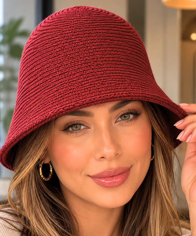 Comprar bucket chapéu tricotado lã formato sino cloche aba curta copa volumosa inverno barato e em promoção ANELLIMN