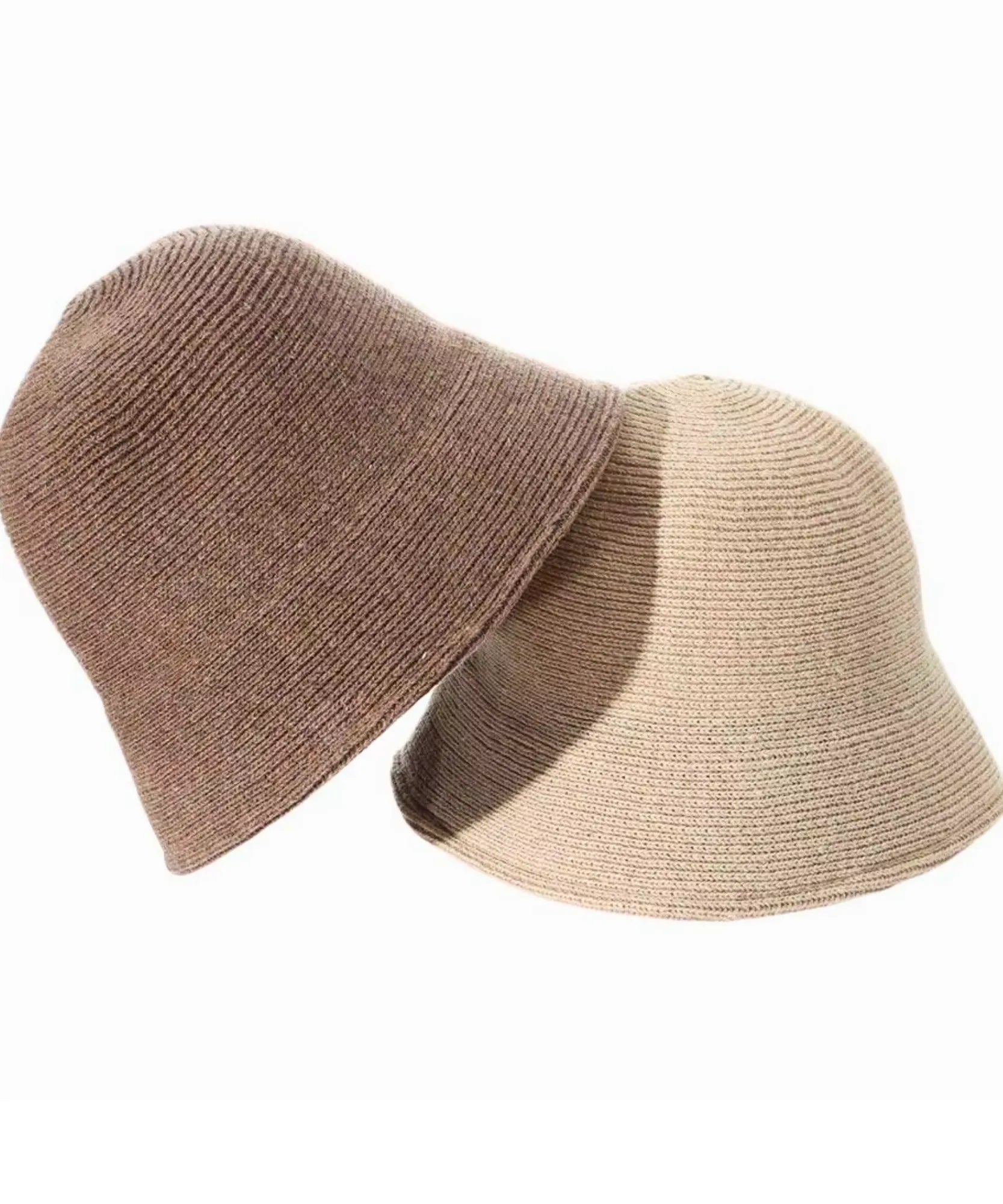 Comprar bucket chapéu tricotado lã formato sino cloche aba curta copa volumosa inverno barato e em promoção ANELLIMN