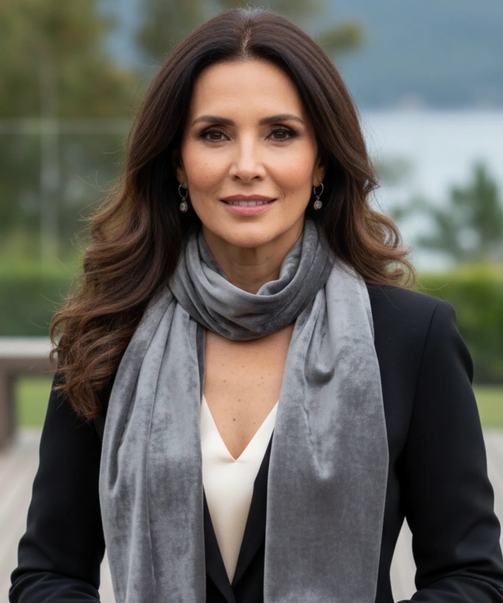 Comprar Cachecol Feminino de Veludo Vermelho para Festa e Inverno barato ANELLIMN