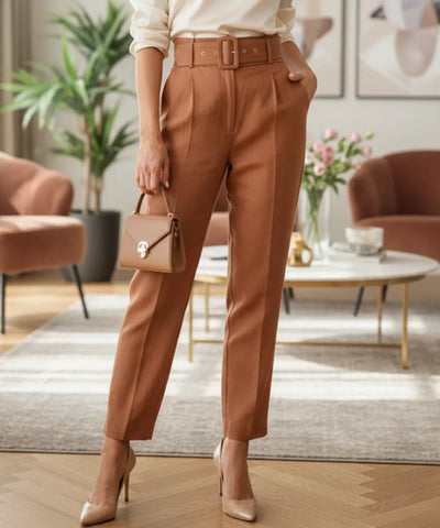 Calça Alfaiataria Feminina Cintura Alta Social | Sandy