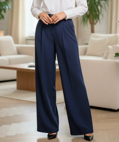 Comprar calça alfaiataria feminina wide leg cintura alta tecido premium trabalho escritório barato ou em promoção ZARA
