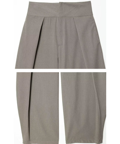 Comprar calça baggy alfaiataria feminina barrel cintura alta risca de giz para trabalho e festas barato em promoção ANELLIMN 