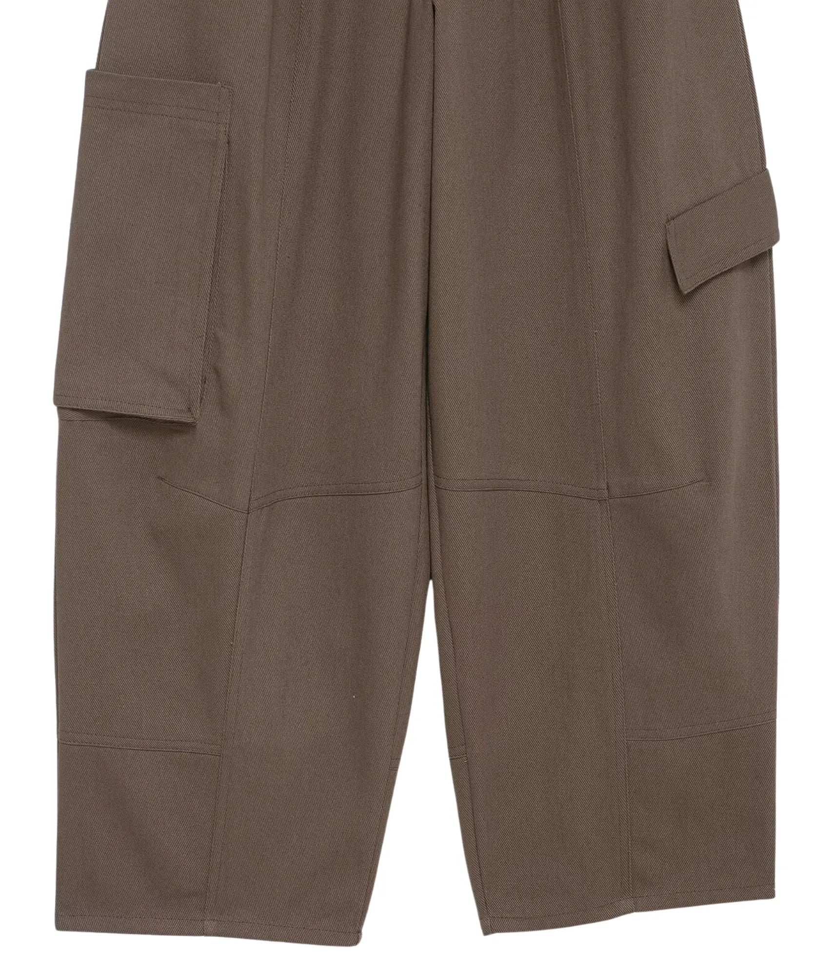 Comprar calça barrel cargo feminina marrom detalhe do bolso barata Anellimn