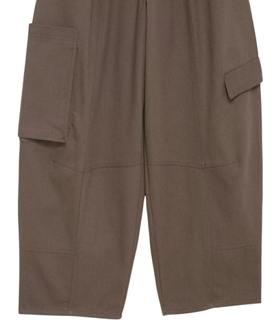 Comprar calça barrel cargo feminina marrom detalhe do bolso barata Anellimn
