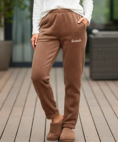 Comprar calça de pijama feminino fleece inverno jogger macio quentinho cintura elástica térmica barato ANELLIMN