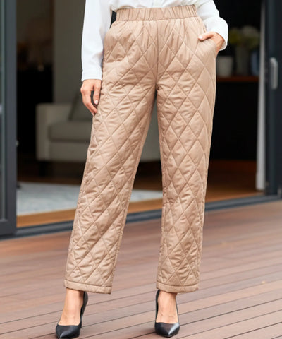 Comprar calça feminina térmica acolchoada matelassê inverno cintura alta quentinha elegante promoção ZARA

