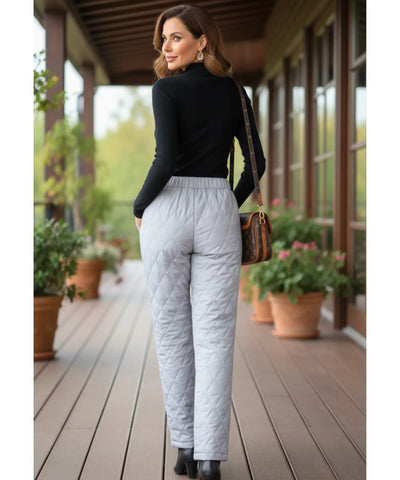 Comprar calça feminina térmica acolchoada matelassê inverno cintura alta quentinha elegante promoção ZARA

