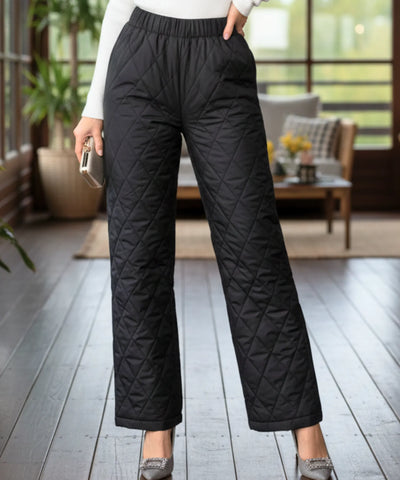 Comprar calça feminina térmica acolchoada matelassê inverno cintura alta quentinha elegante promoção ZARA

