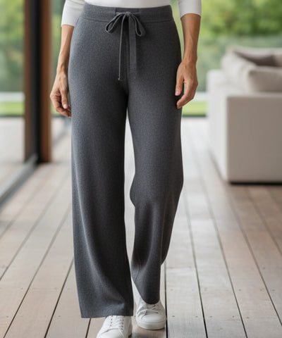 Comprar calça feminina tricot malha macia confortável cintura alta elástica casual barata ou em promoção ZARA