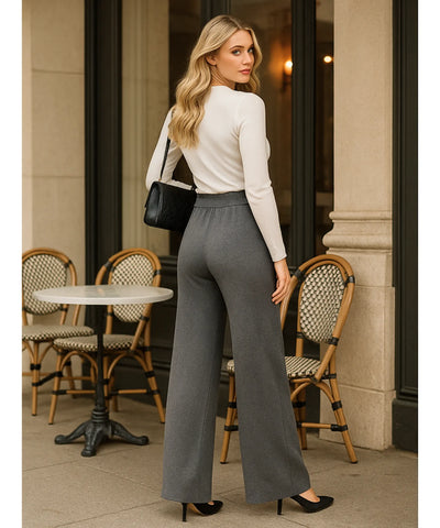 Calça Feminina Tricot Malha Confortável Elástica | Celin