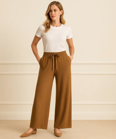 Calça Feminina Tricot Malha Confortável Elástica | Celin