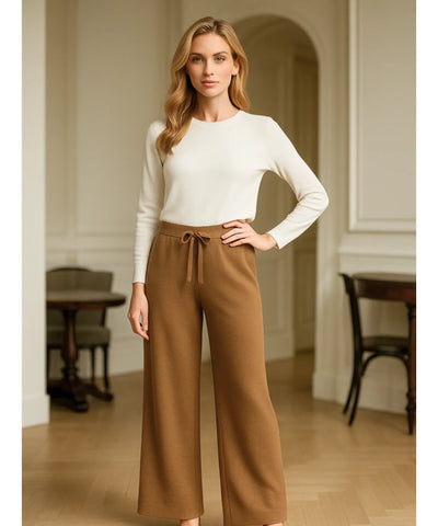 Calça Feminina Tricot Malha Confortável Elástica | Celin