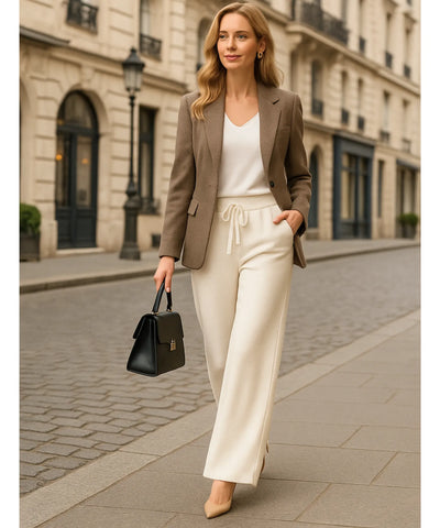 Calça Feminina Tricot Malha Confortável Elástica | Celin