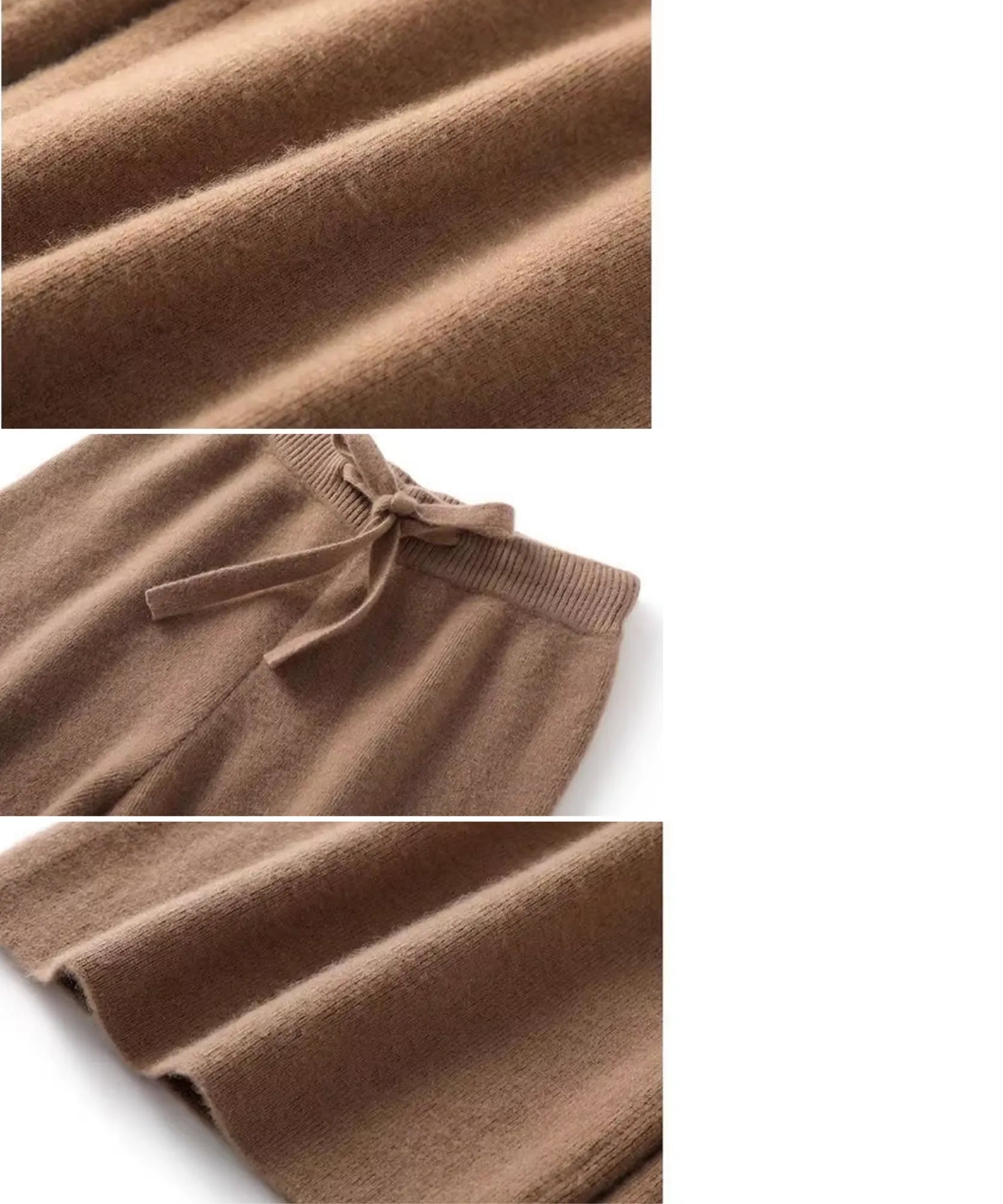 Comprar calça feminina tricot malha macia confortável cintura alta elástica casual barata ou em promoção ZARA