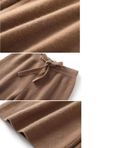 Comprar calça feminina tricot malha macia confortável cintura alta elástica casual barata ou em promoção ZARA