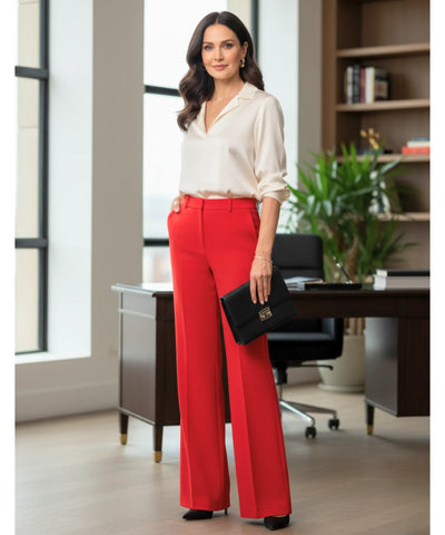 Calça Flare Alfaiataria Feminina Social Elegante | Pansy