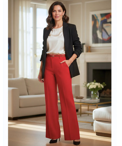 Calça Flare Alfaiataria Feminina Social Elegante | Pansy