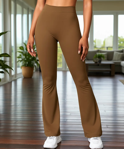Calça Flare Feminina Cintura Alta Boca de Sino Elástica Yoga