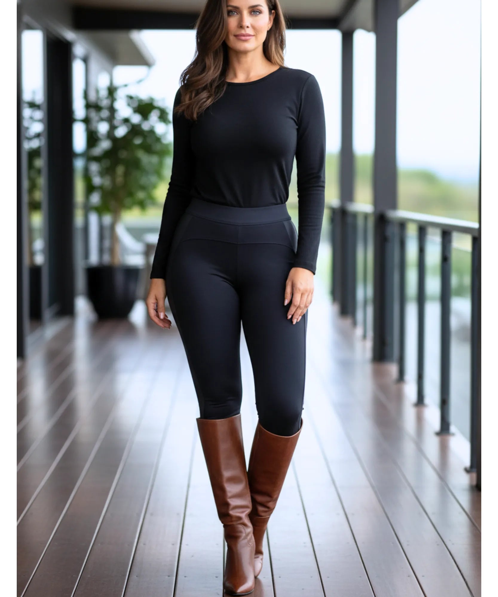 Comprar calça legging feminina cintura alta efeito levanta bumbum recortes laterais modeladora barata AREZZO