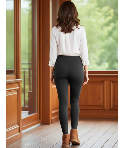 Comprar calça legging feminina térmica forrada fleece inverno cintura alta segunda pele fitness barato ANELLIMN