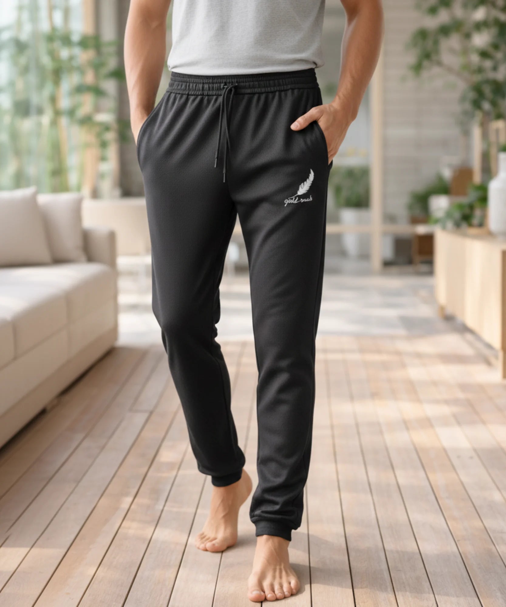 Comprar calça masculina malha mesh respirável barato ANELLIMN