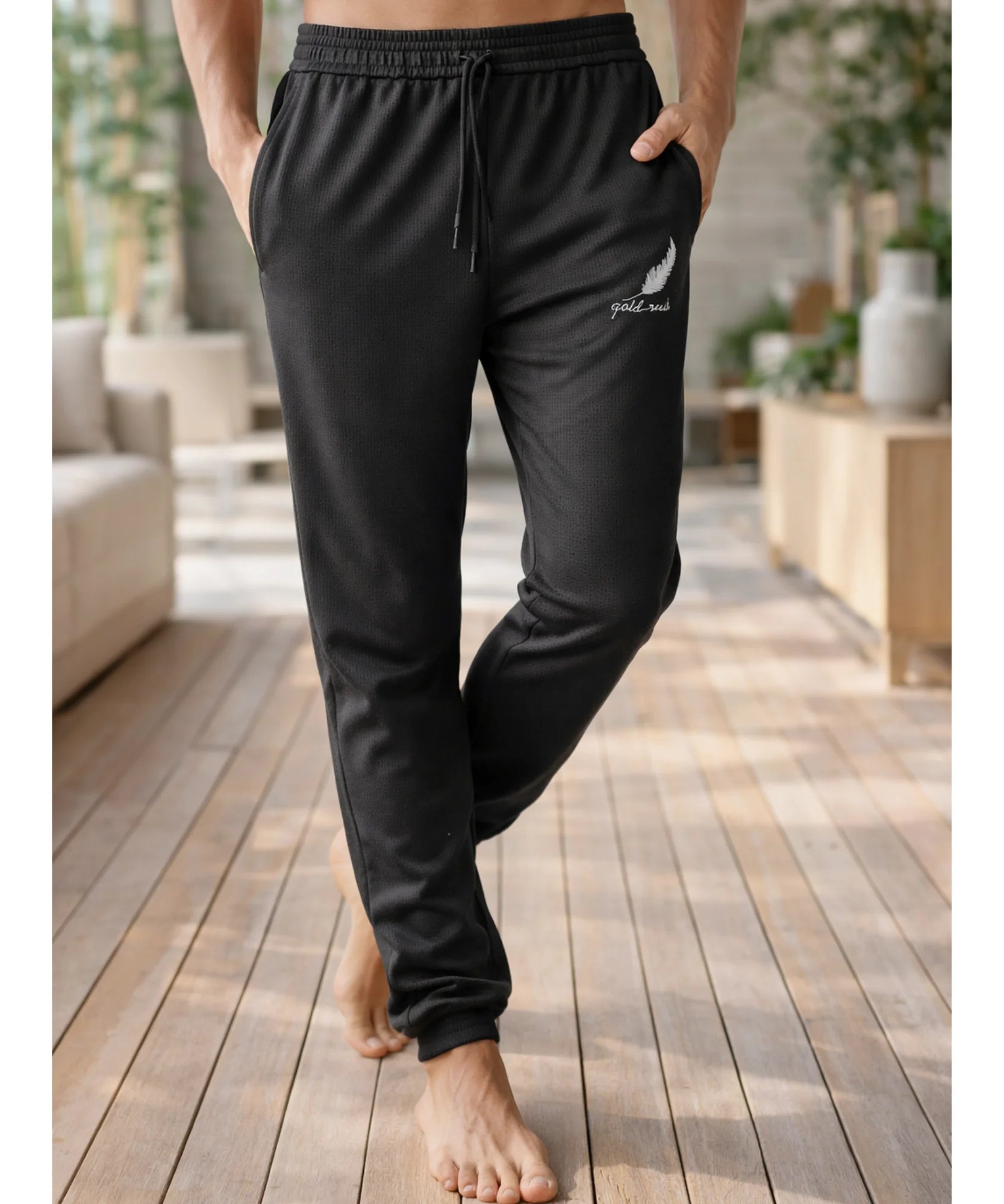 Comprar calça masculina malha mesh respirável barato ANELLIMN