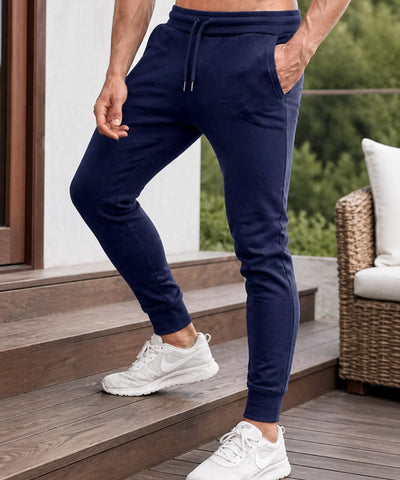Comprar calça moletom masculina jogger slim com punho canelado e bolsos laterais para academia e treino barata ANELLIMN