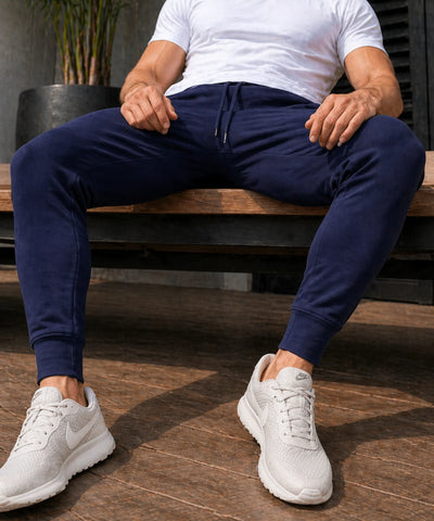 Comprar calça moletom masculina jogger slim com punho canelado e bolsos laterais para academia e treino barata ANELLIMN