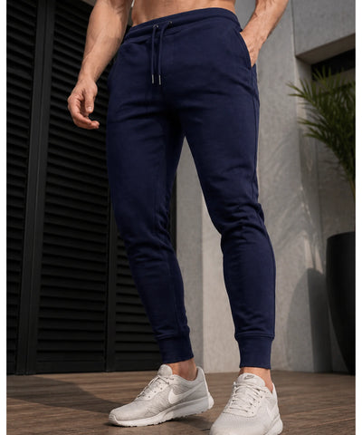 Comprar calça moletom masculina jogger slim com punho canelado e bolsos laterais para academia e treino barata ANELLIMN