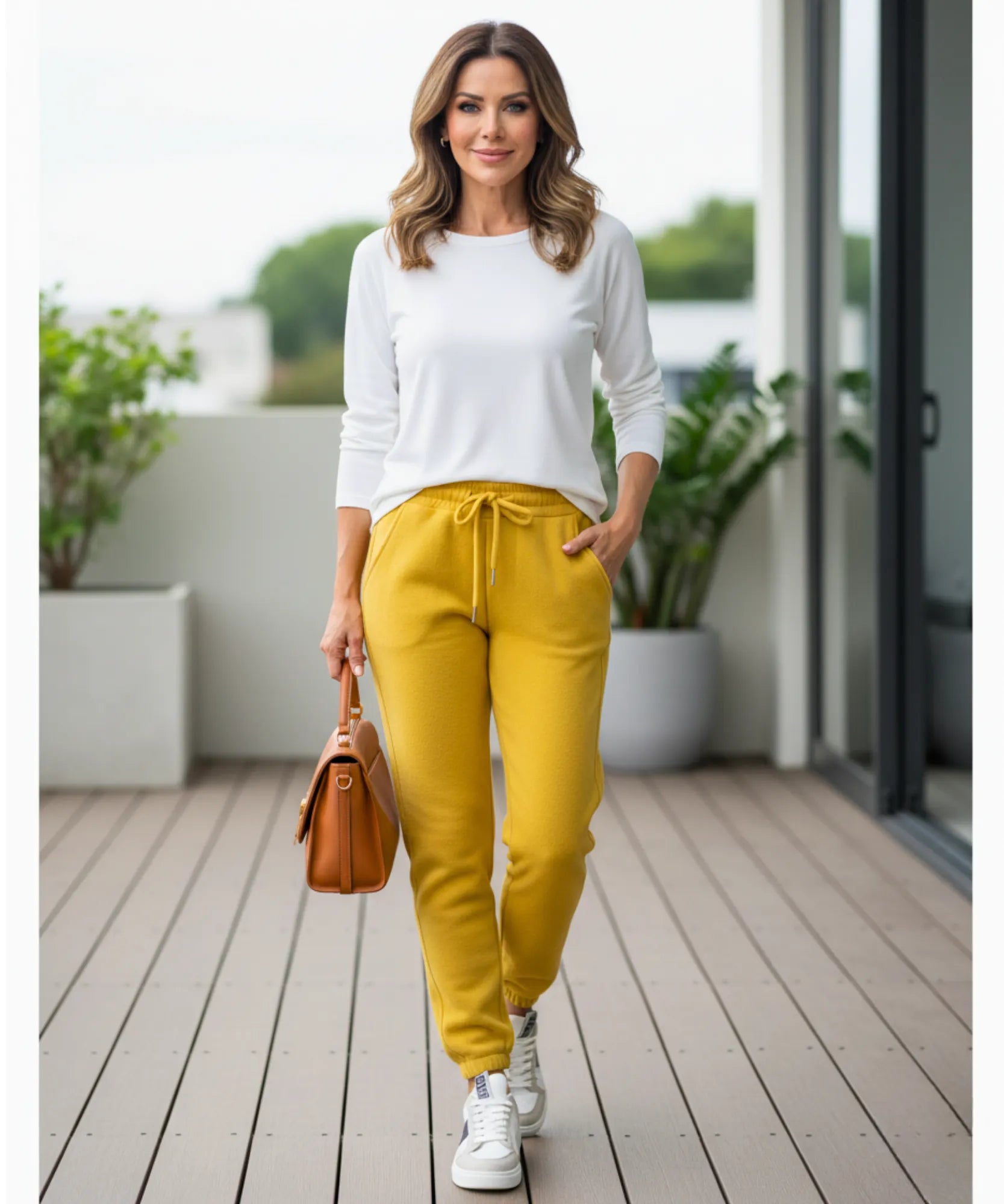 Comprar calça moletom feminina forrada fleece jogger peluciada inverno cintura alta cordão térmica barato ou em promoção  ZARA