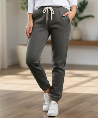 Comprar calça moletom feminina forrada fleece jogger peluciada inverno cintura alta cordão térmica barato ou em promoção  ZARA
