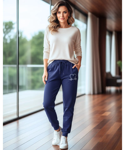 Comprar calça moletom feminina peluciada forrada fleece térmica inverno cintura elástico cordão bolsos barato ANELLIMN

