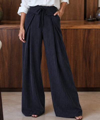 Calça Pantalona Feminina Cintura Alta com Cinto | Talis