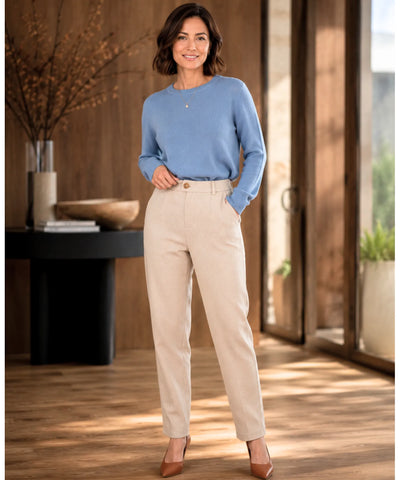 Comprar calça social feminina lã premium alfaiataria elegante esporte fino barato em promoção ZARA