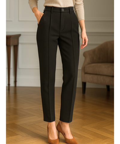 Comprar calça social feminina lã preto premium alfaiataria elegante esporte fino barato em promoção ZARA

