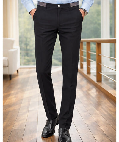 Comprar calça social masculina slim fit elastano anti-rugas confortável trabalho escritório em promoção ANELLIMN