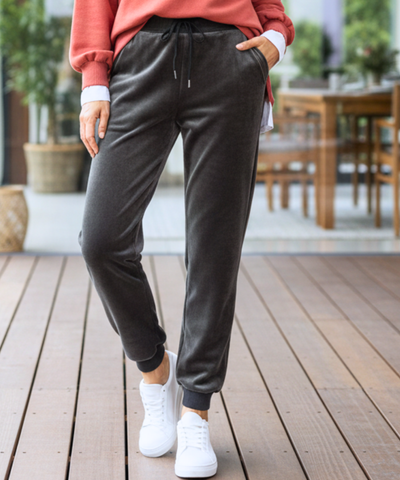 Comprar calça veludo feminina forrada jogger fleece térmica inverno cintura alta cordão bolsos em promoção  ZARA
