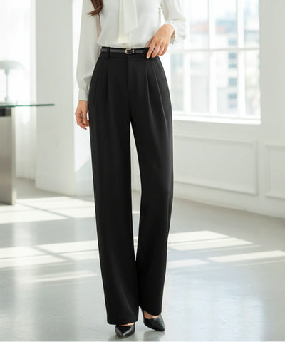 Calça Wide Leg Alfaiataria Feminina com Pregas Premium | Celi