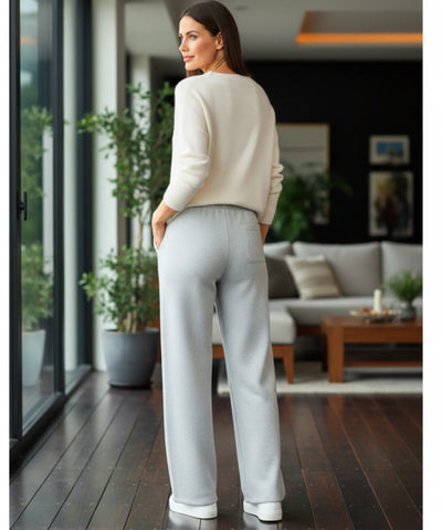 Comprar calça wide leg streetwear feminina moletom oversized confortável com bolsos em promoção ZARA