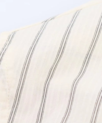 Comprar camisa com gravata feminina tecido listrado off white em promoção Anellimn