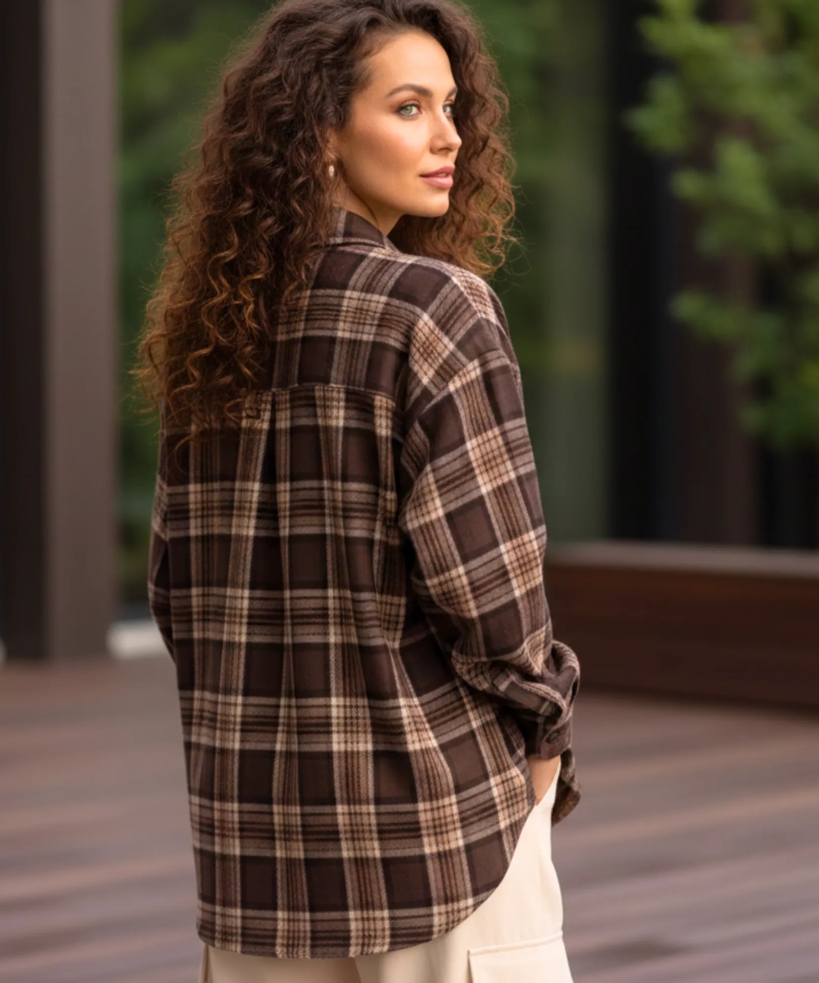 Comprar camisa country feminina xadrez manga longa em flanela térmica confortável para festa junina, looks sertanejos e inverno casual ANELLIMN