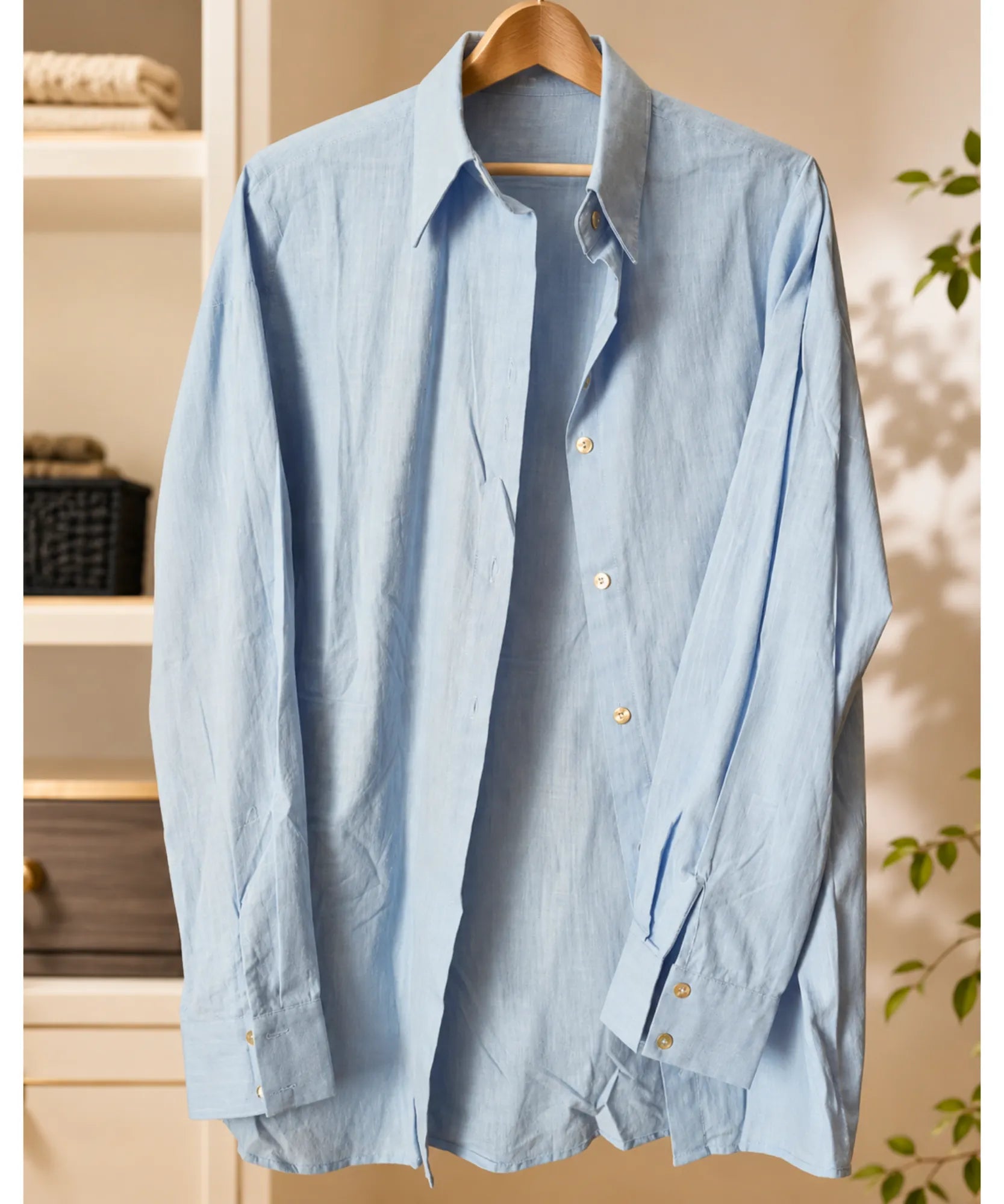 Comprar camisa de algodão feminina oversized com manga longa para looks casuais ou ambiente profissional em promoção ANELLIMN