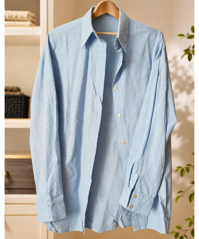 Comprar camisa de algodão feminina oversized com manga longa para looks casuais ou ambiente profissional em promoção ANELLIMN