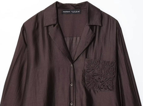 Camisa Social Feminina Manga Longa Viscose Elegante | Sofia