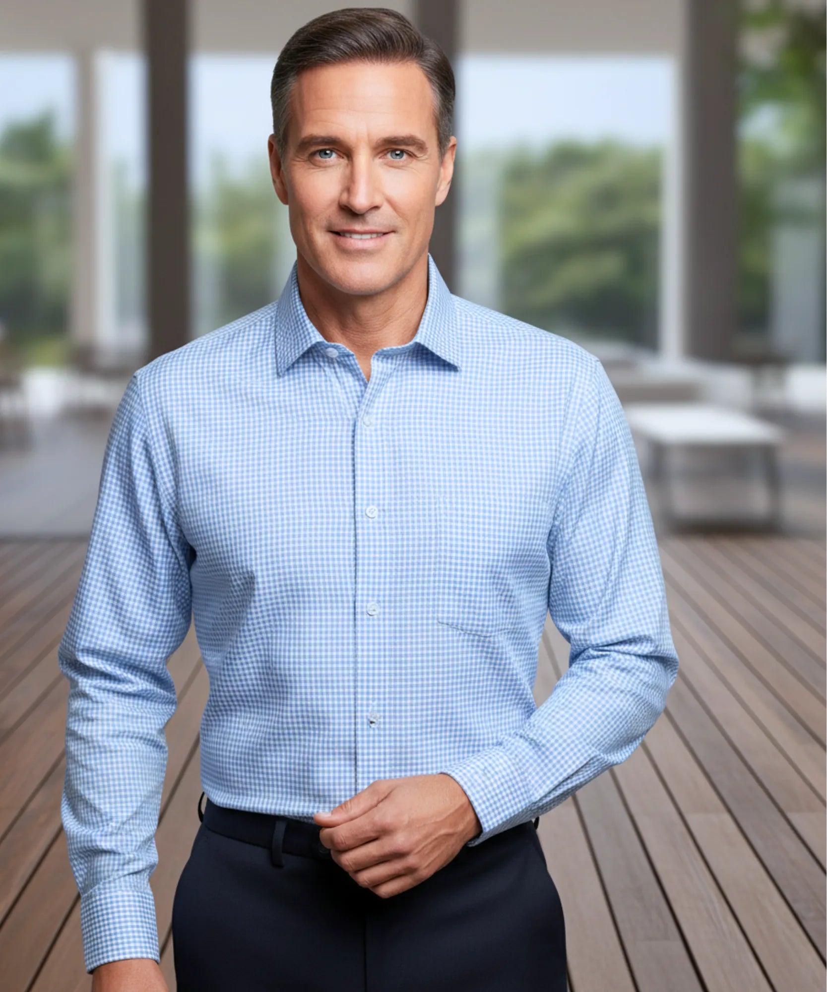 Comprar camisa social masculina xadrez algodão premium manga longa corte slim para trabalho e escritório em promoção ZARA