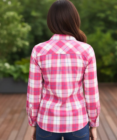 Camisa Xadrez Feminina com Manga Longa Flanelada | Lyzi