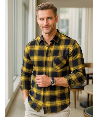 Camisa Xadrez Masculina Manga Longa Premium Confortável | Leon
