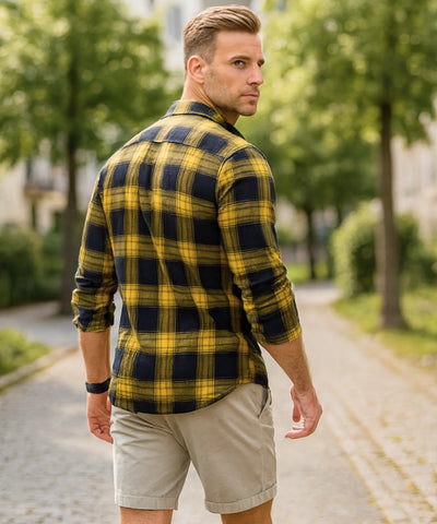 Camisa Xadrez Masculina Manga Longa Premium Confortável | Leon
