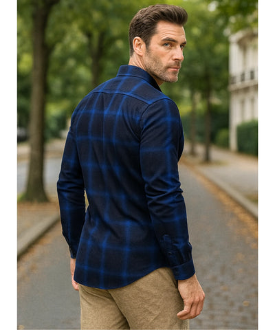 Camisa Xadrez Masculina Manga Longa Premium Confortável | Leon